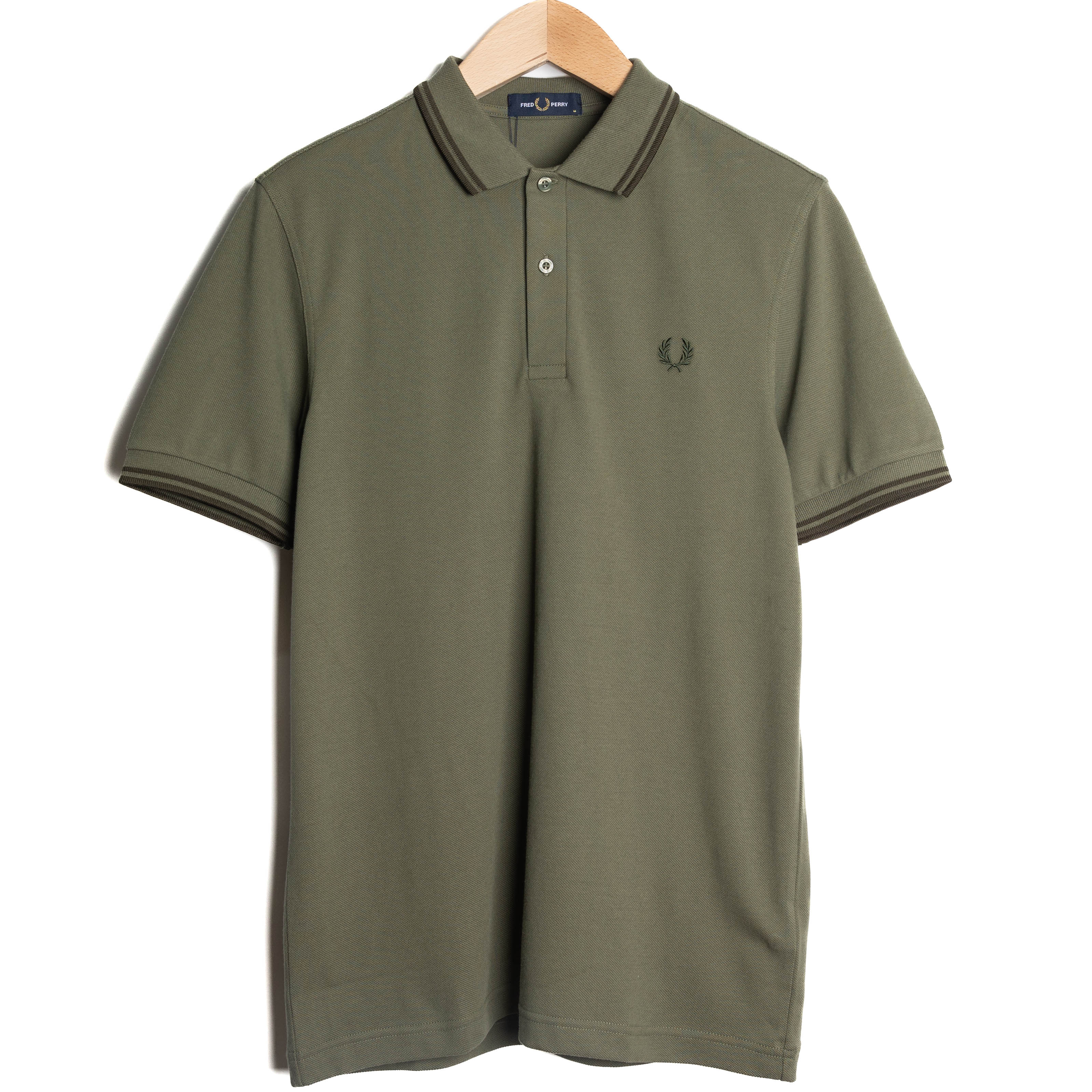 Fred Perry Twin Tipped Polo Laurel Wreath Green / Night Green - Detour Menswear